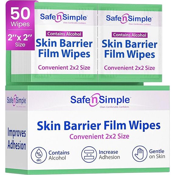 Safe n' Simple Skin Barrier Wipes (50 Count)