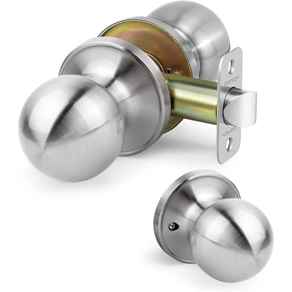Satin Nickel Passage Door Knob (Nonlocking 1-Pack)