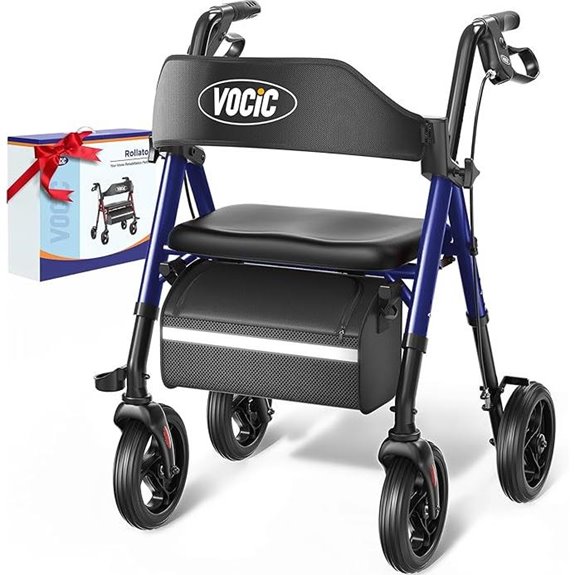 VOCIC Z21 Rollator Walker with Seat for Seniors
