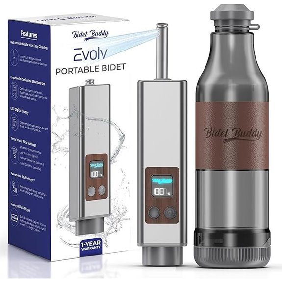BIDET BUDDY Evolv Portable Bidet for Travel (Silver)
