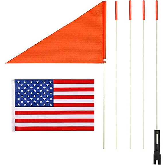 Bike USA Safety Flag 6-Foot Fiberglass Pole