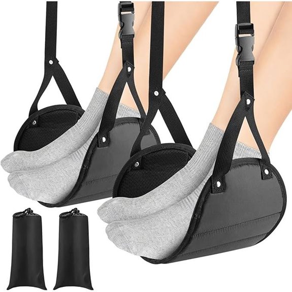 2-Pack Airplane Foot Hammock for Travel