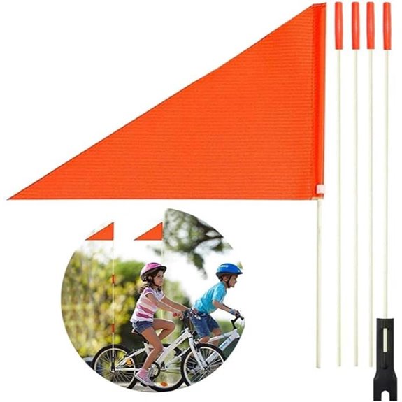 Uelfbaby Bike Safety Flag with 6 Ft Adjustable Pole