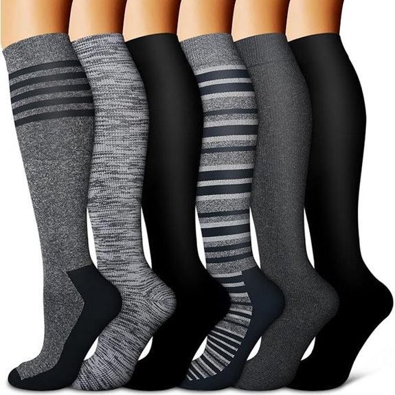 Copper Compression Socks for Women & Men (6-Pack)