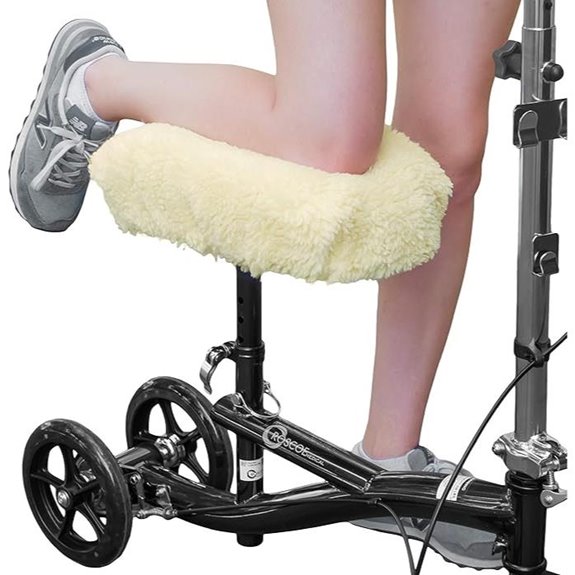 RMS Faux Sheepskin Knee Walker Pad Cover (Washable & Reusable)