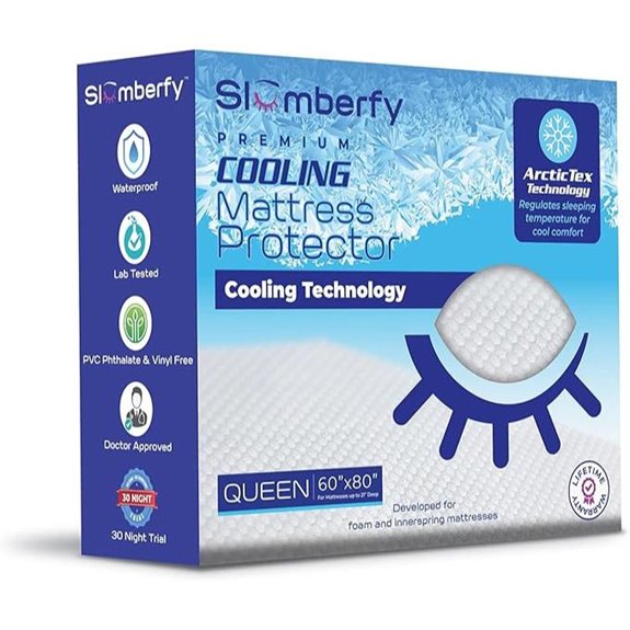 Slumberfy Waterproof Cooling Queen Mattress Protector