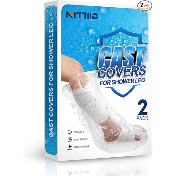 Waterproof Leg Cast Covers for Shower (2-Pack)