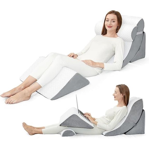 4pcs Wedge Pillow Set for Back and Leg Pain Relief