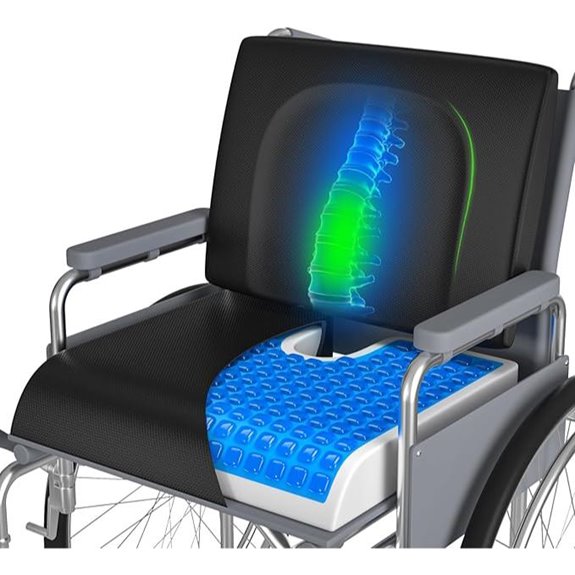 Wheelchair Gel Seat Cushion with Lumbar Pillow (2-Piece Set)