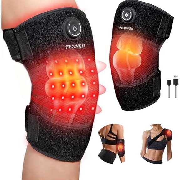 Red Light Therapy Knee Brace for Pain Relief (Wireless Rechargeable)