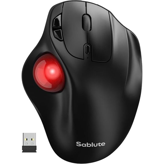 SABLUTE MAM2 Wireless Trackball Mouse for 3 Devices