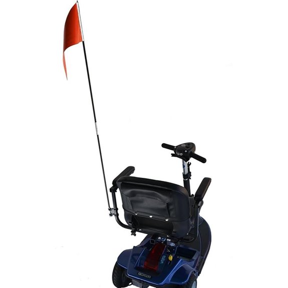 The Wright Stuff Folding Safety Flag for Wheelchairs